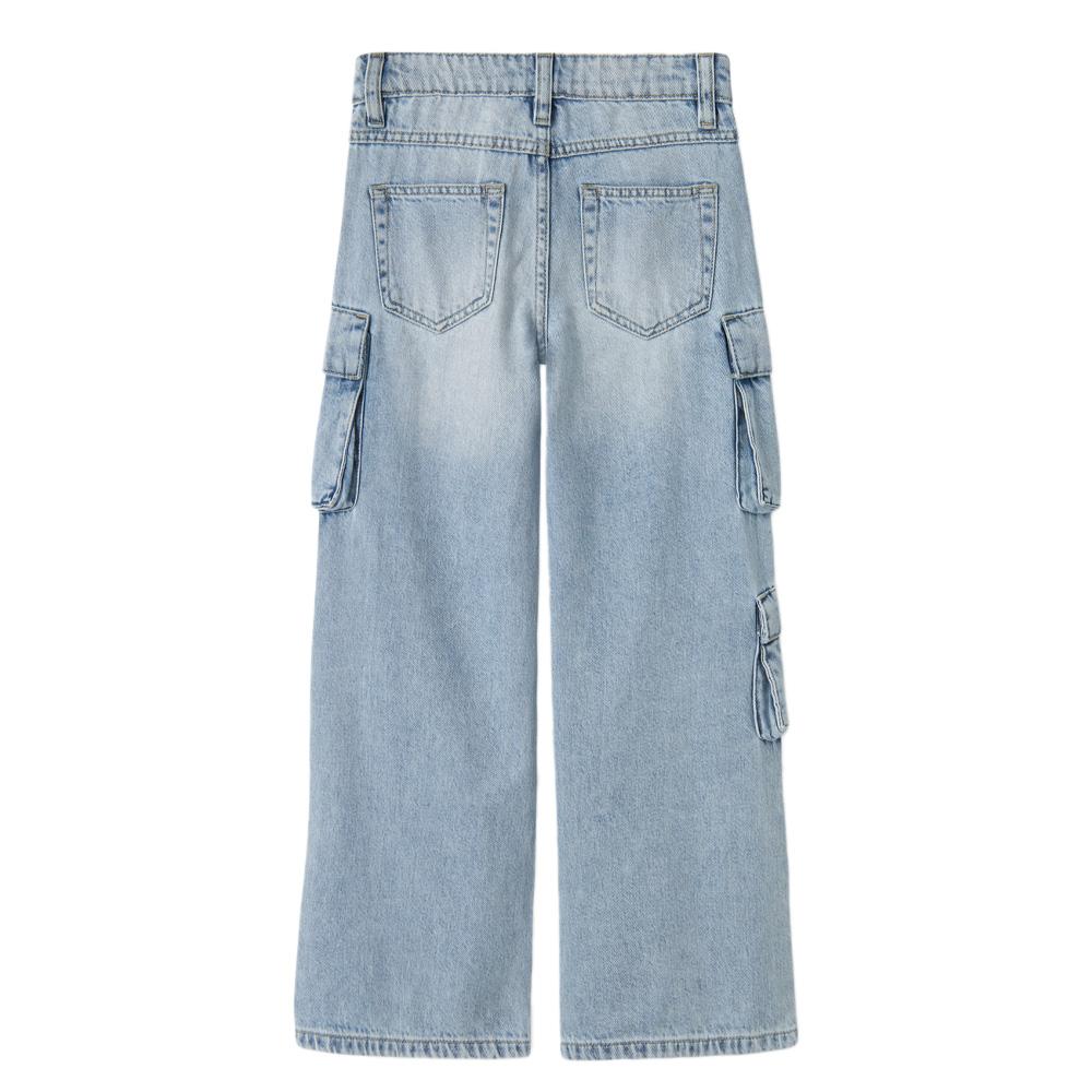Jean Baggy Bleu Clair Fille Name it Wide Cargo 8772 vue 2