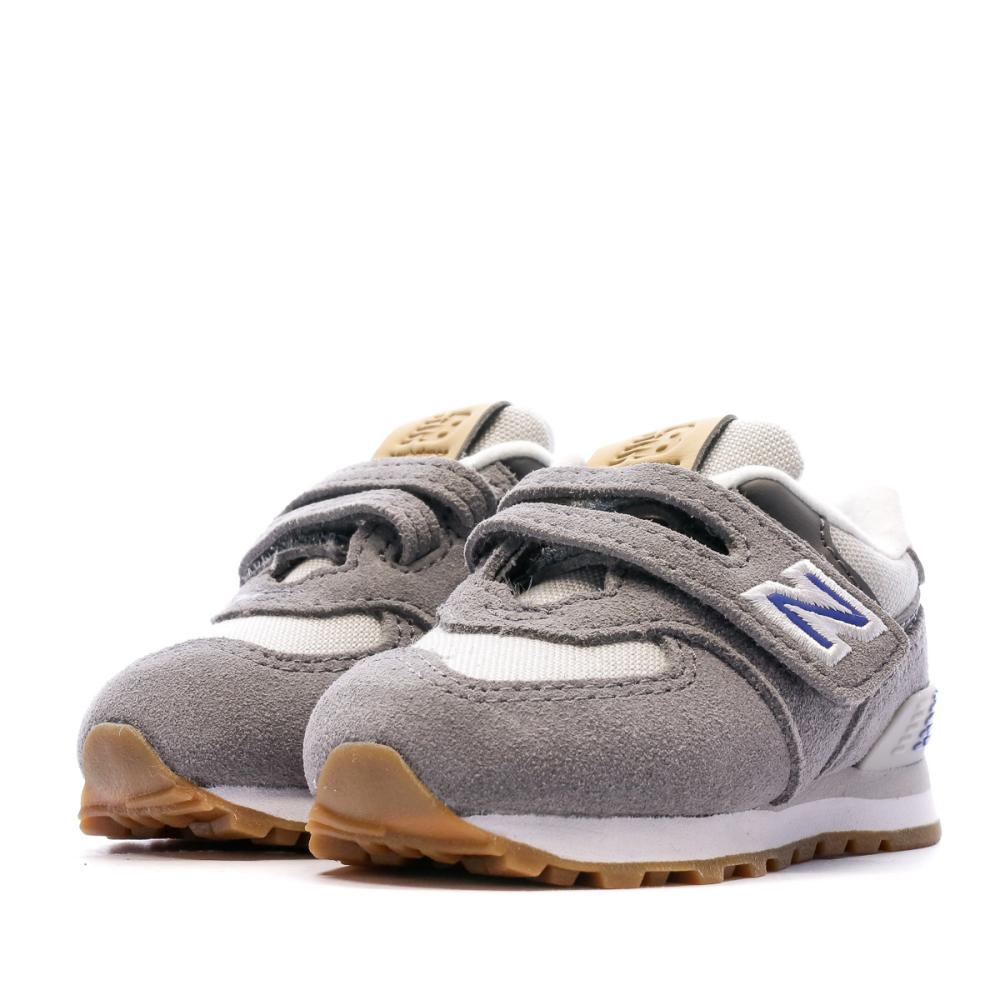 Baskets Grises Bébé Fille New Balance 574 vue 6
