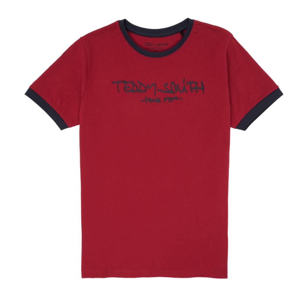 T-Shirt bordeaux garçon Teddy Smith Ticlass 3 pas cher