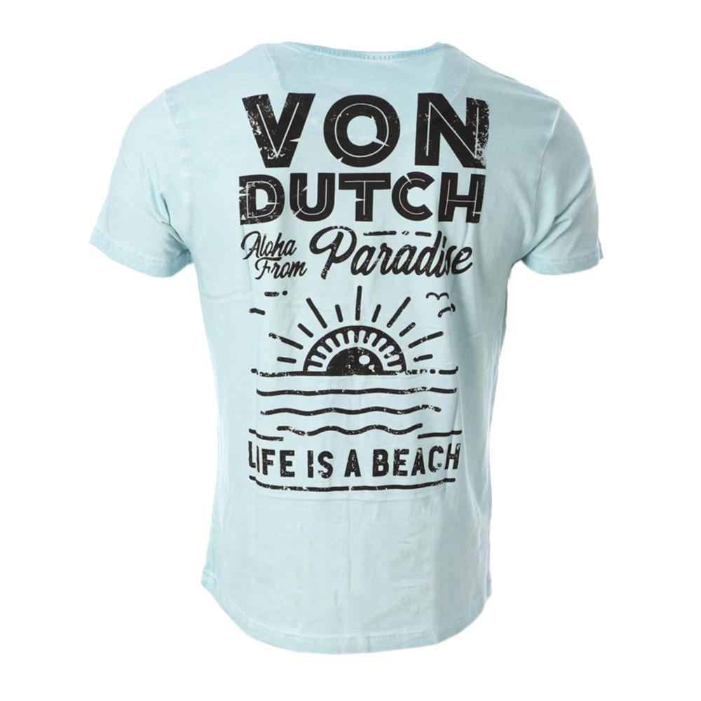 T-shirt Bleu Homme Von Dutch TOUR vue 2