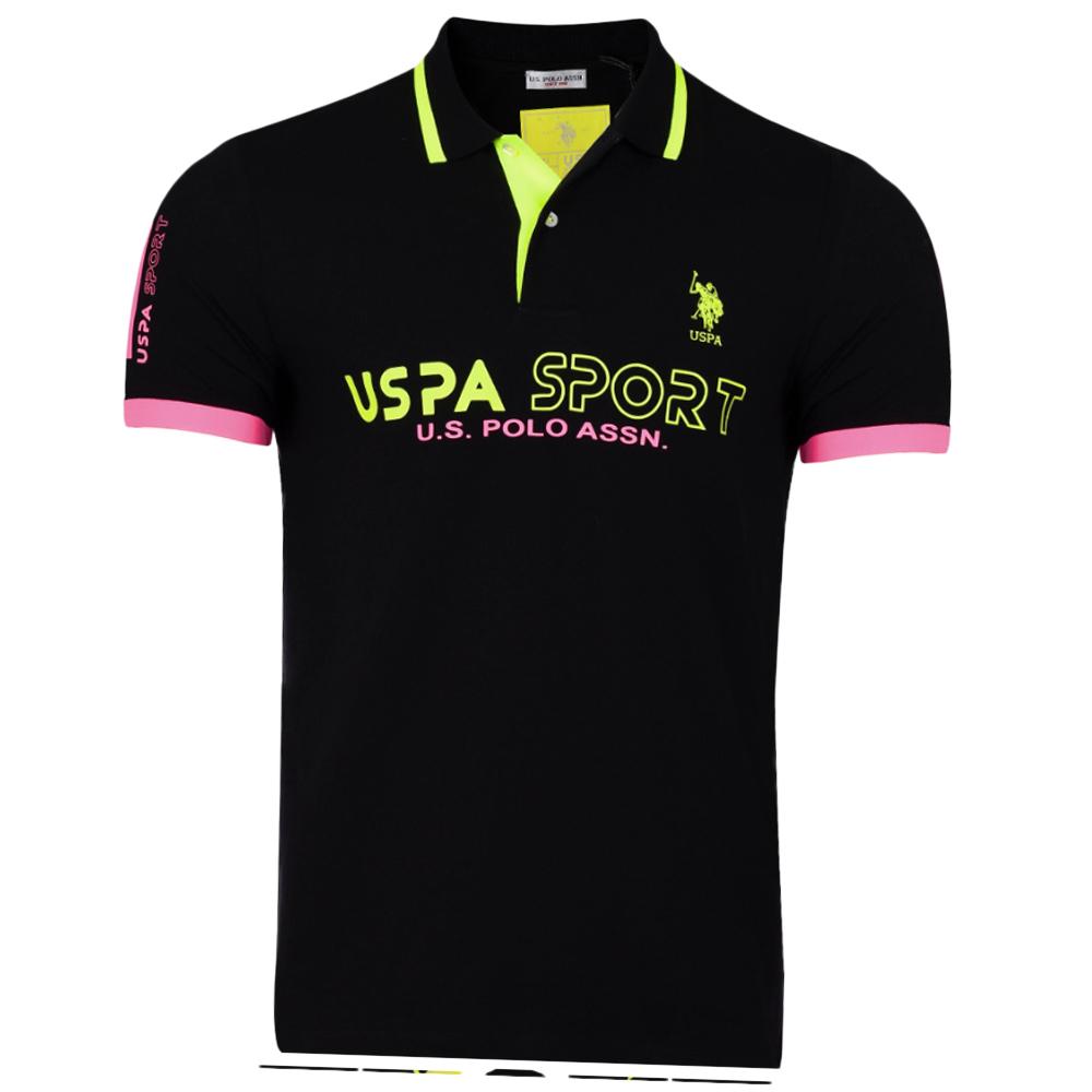 Polo Noir Homme US Polo ASSN RAMS pas cher