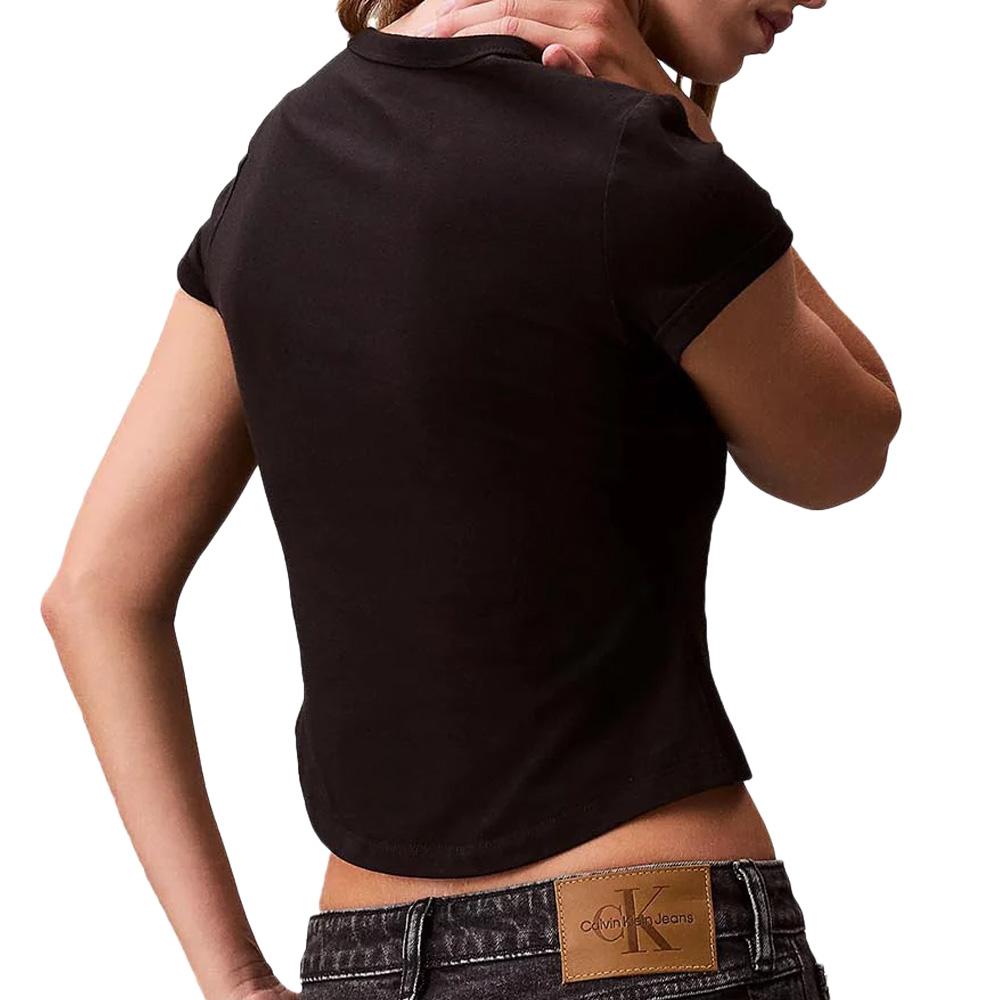 T-Shirt Noir Femme Calvin Klein Jean Baby vue 2