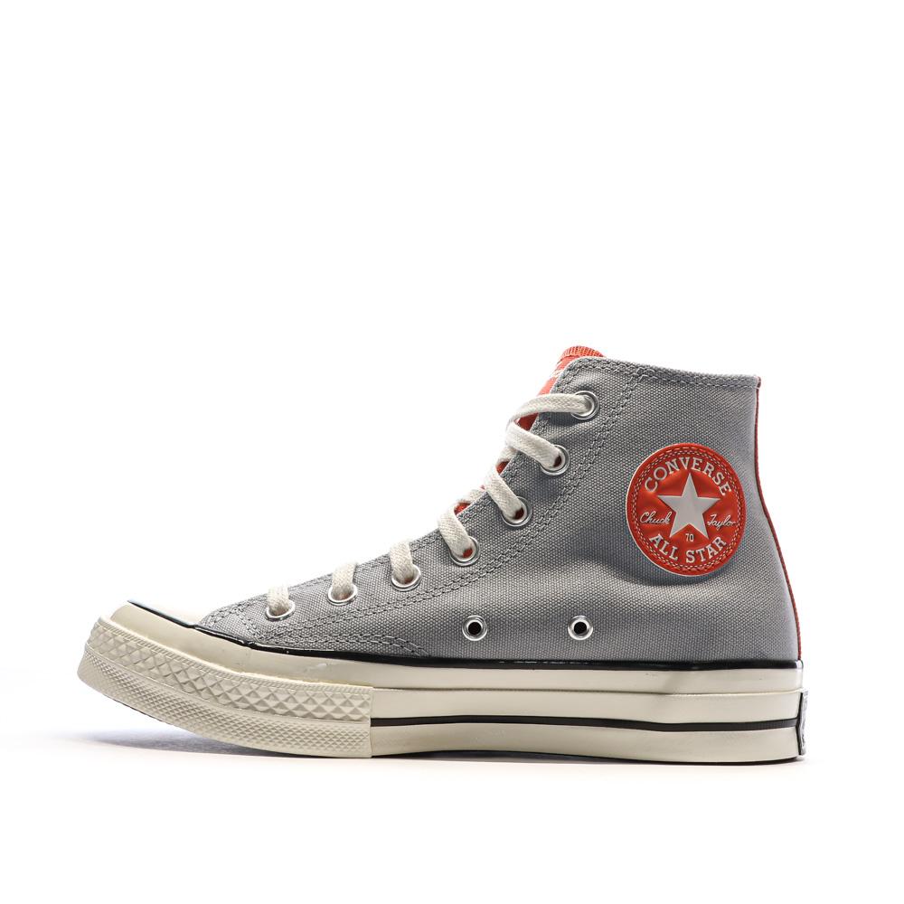 Baskets Grises/Rouges Homme Converse Chuck 70 Letterman pas cher