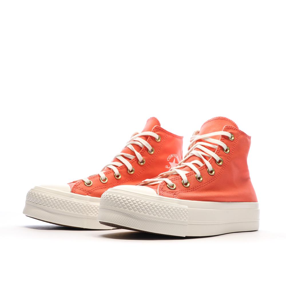 Baskets Oranges Femme Converse Chuck Taylor All Star Platform vue 5