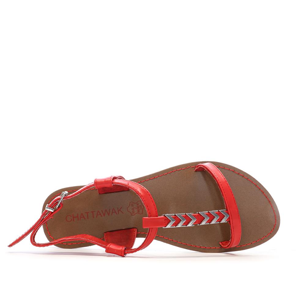 Sandales Rouges Femme Chattawak PETUNIA vue 4