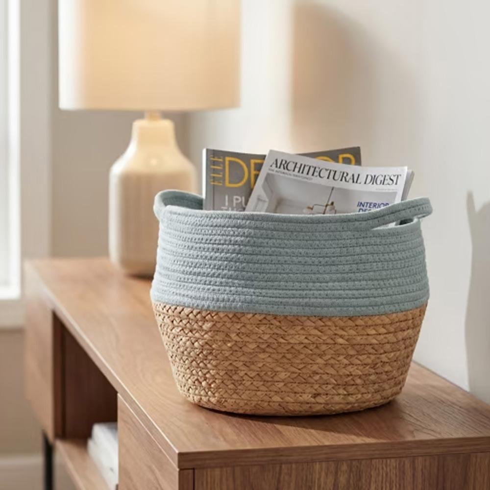 Panier Turquoise/Paille Atmosphera Céladon vue 2