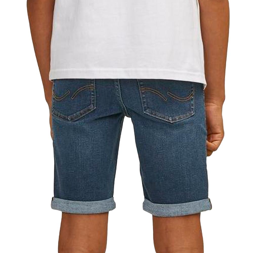 Short en Jean Bleu Foncé Garçon JACK & JONES Rick Original vue 2