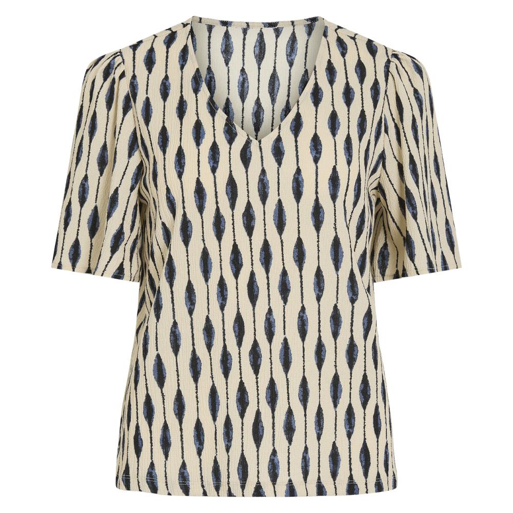 Vila Viadda Women’s Beige/Blue Top affordable