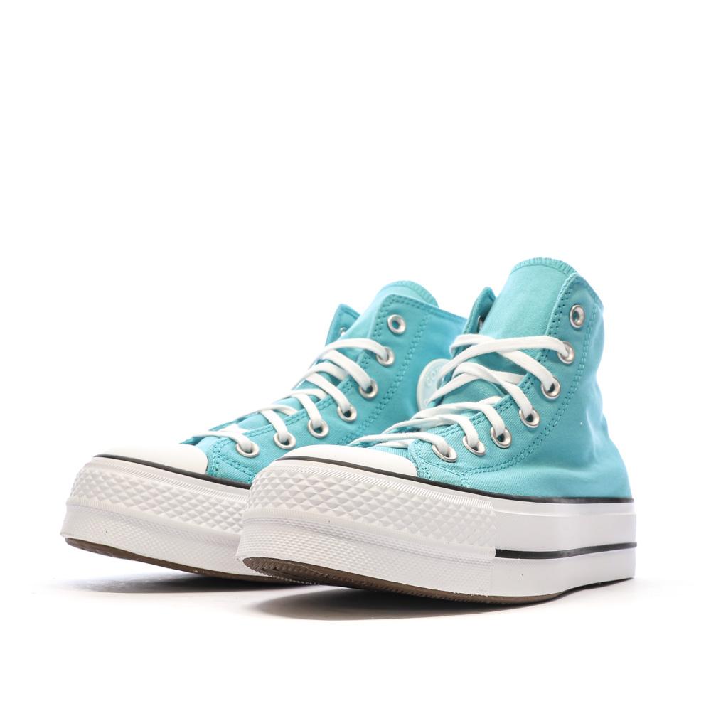 Baskets Turquoise Femme Converse All Star Lift Platform Stars vue 6
