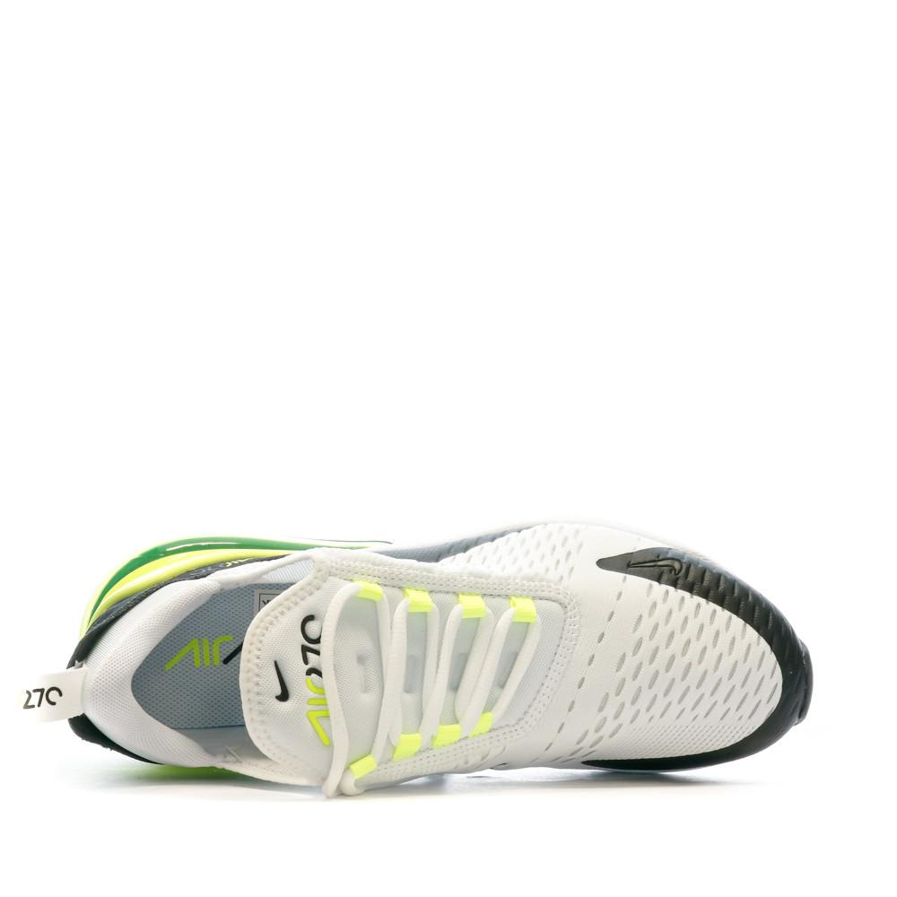 Baskets Blanches/Jaune Homme Nike Air Max 270 vue 4