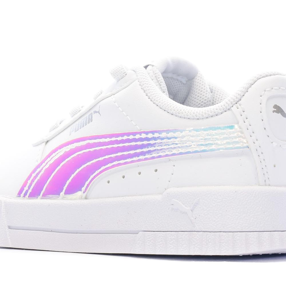 Baskets Blanches Fille Puma Carina Holo vue 7