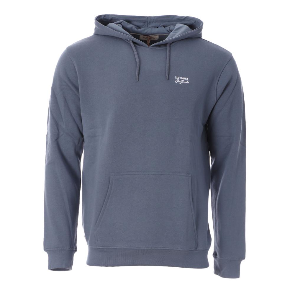 Sweat à Capuche Bleu Homme Lee Cooper Odalo pas cher