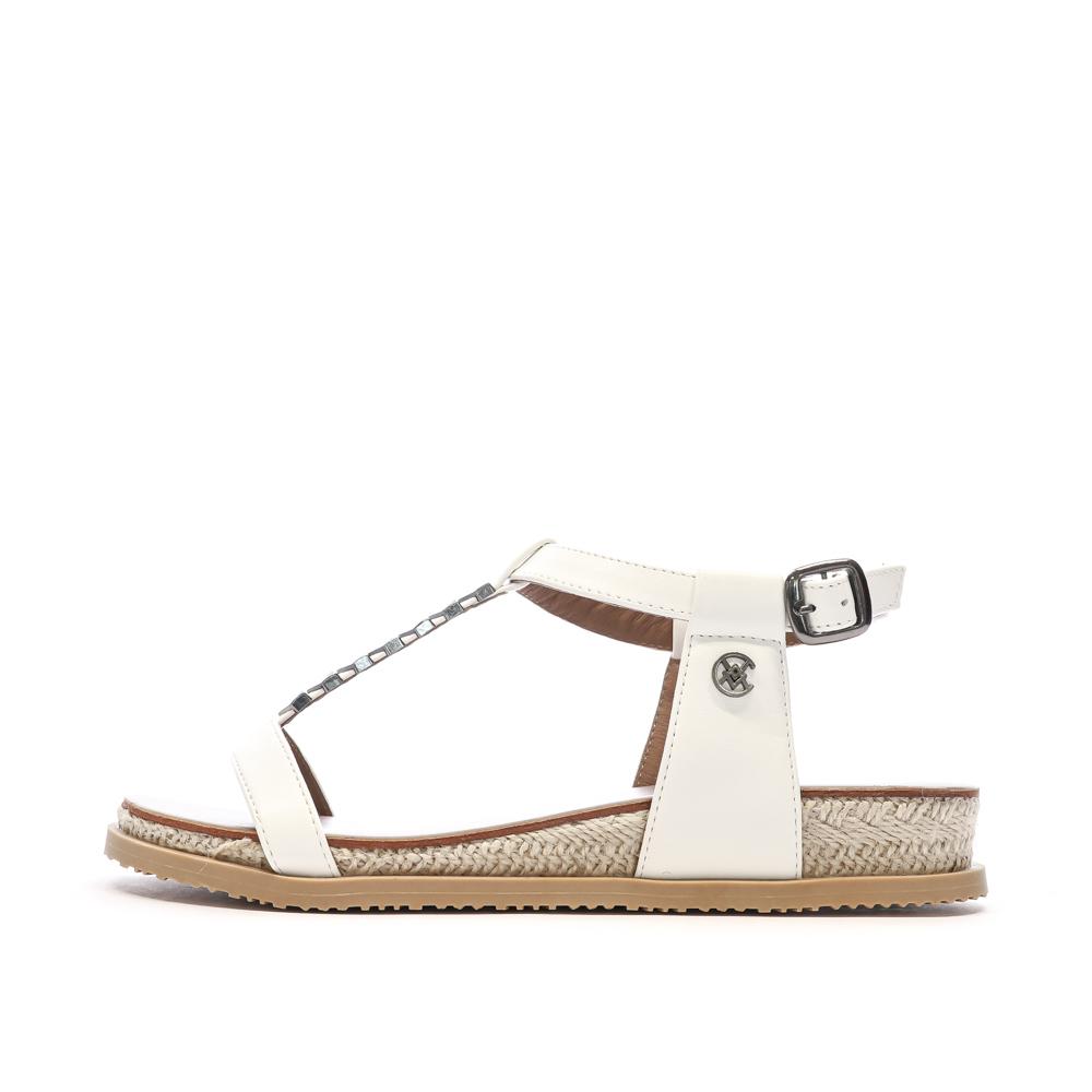Sandales Blanches Femme Chattawak SARA pas cher