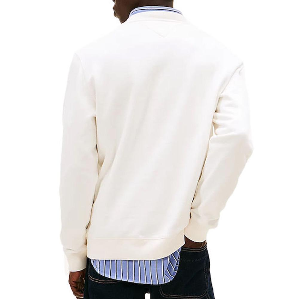 Sweat Blanc Homme Tommy Hilfiger Reg Flag Crews vue 2