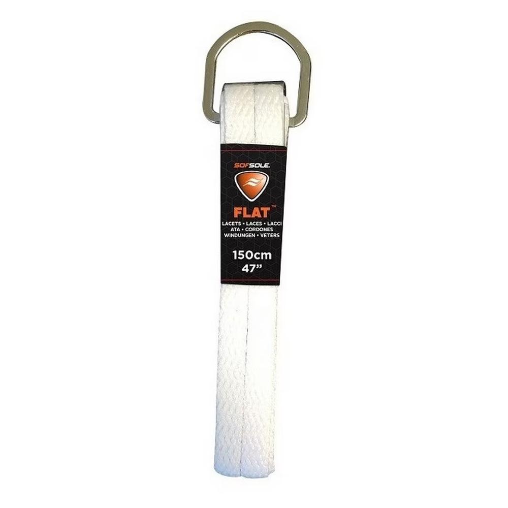 Lacets Blanc Mixte Sofsole Dring Flat Black 150cm pas cher