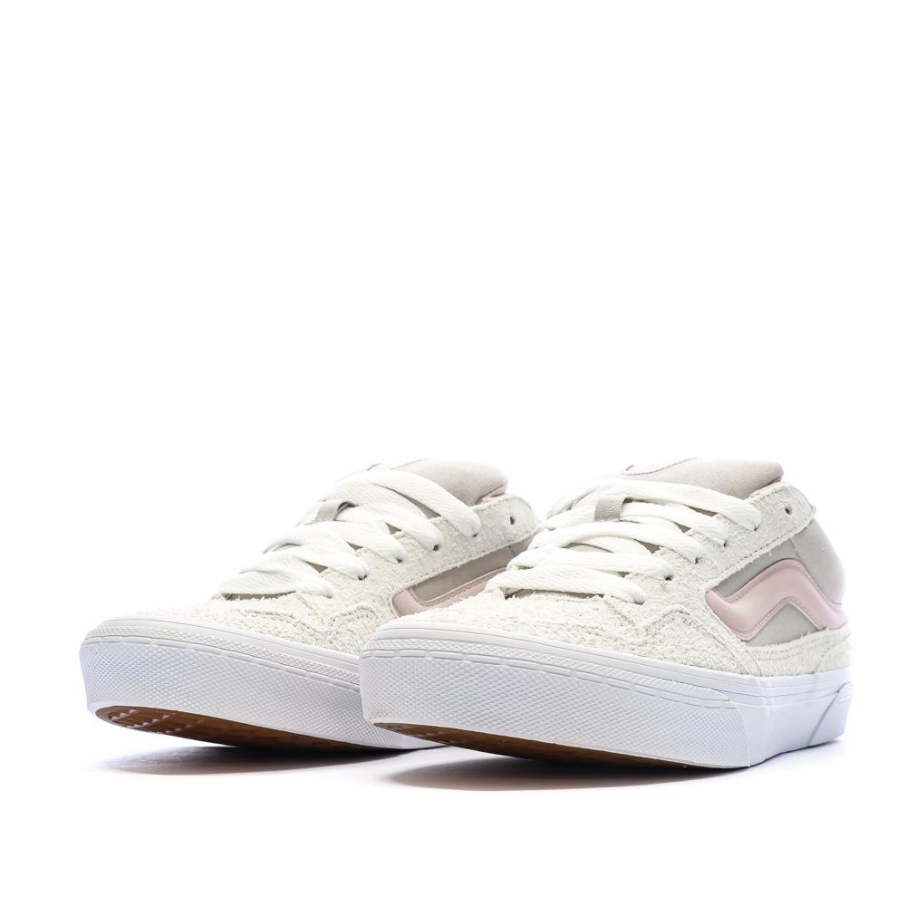 Baskets Blanches/Rose Pale/Grises Femme Vans Caldrone vue 6