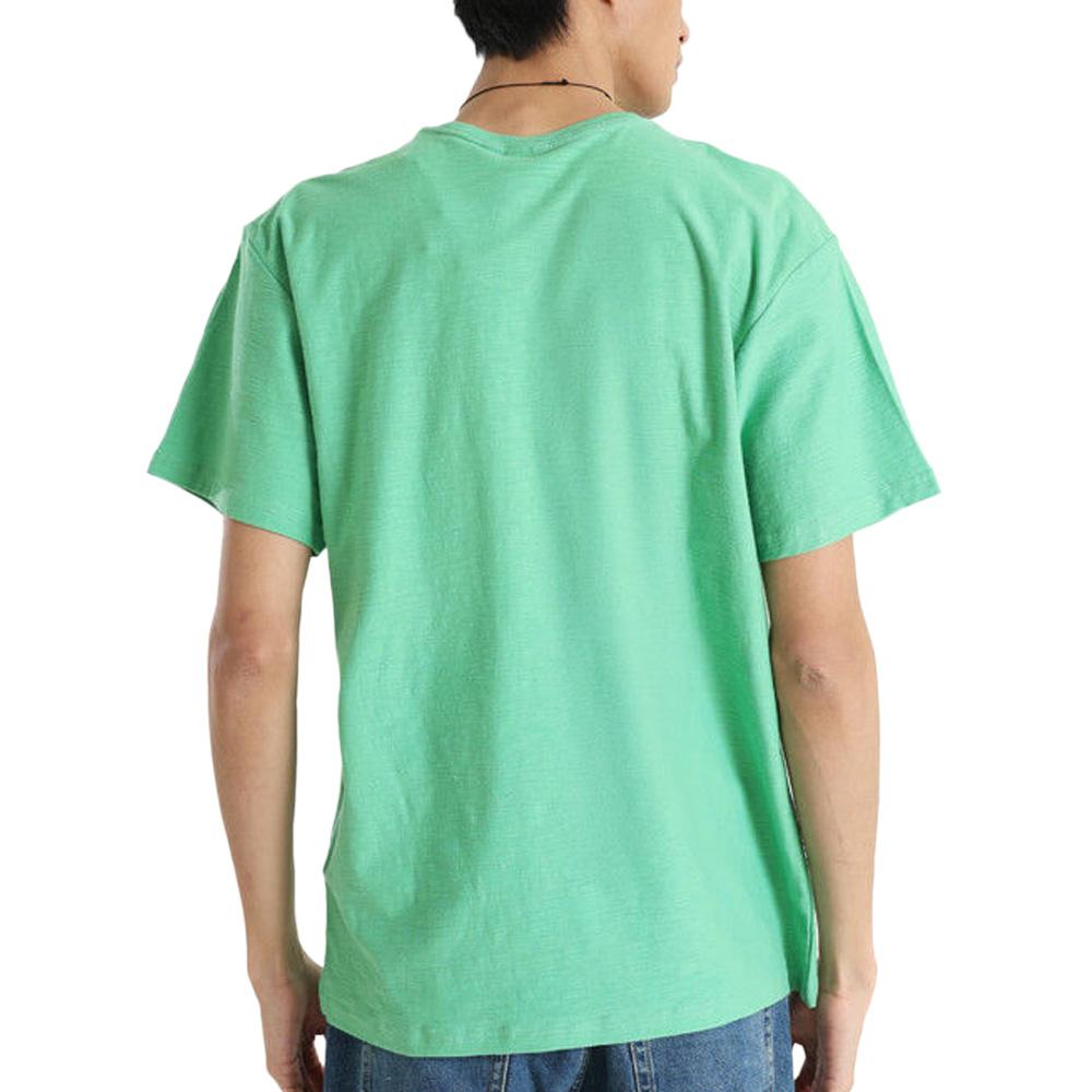 T-Shirt Vert Homme Quiksilver Slub roundneck vue 2