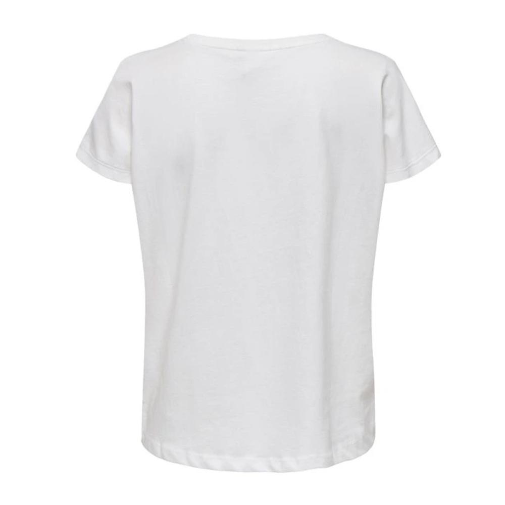 T-shirt Blanc Femme Only Life vue 2