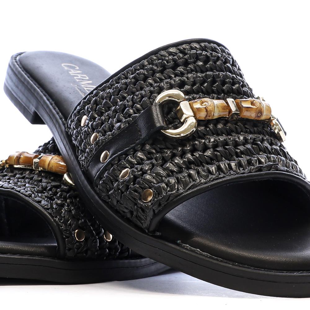 Sandales Noires Femme Carmela Brida vue 7