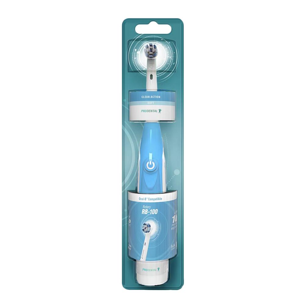 Brosse à Dents à Piles Blanc/Bleu Mixte Prodental RB-100 Clean Action pas cher