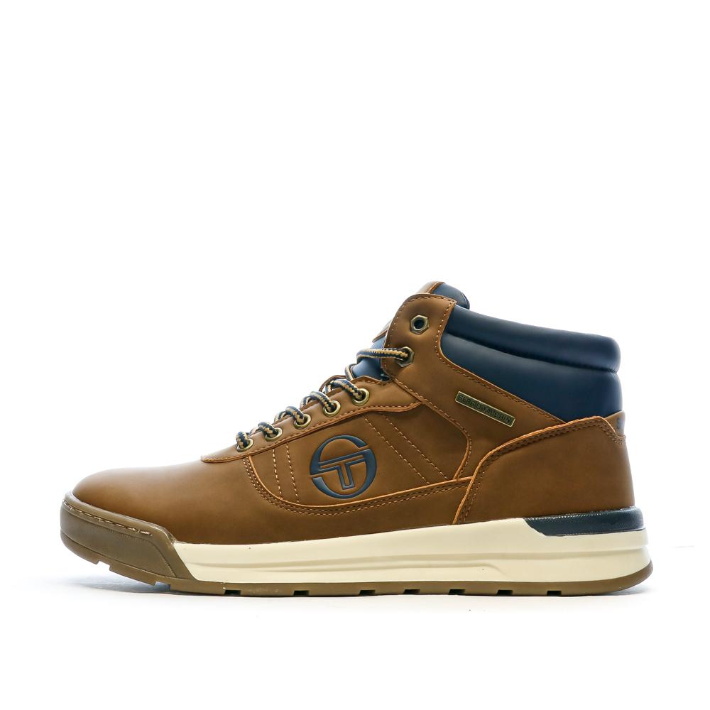 Baskets Marron/Marine Homme Sergio Tacchini Aosta pas cher