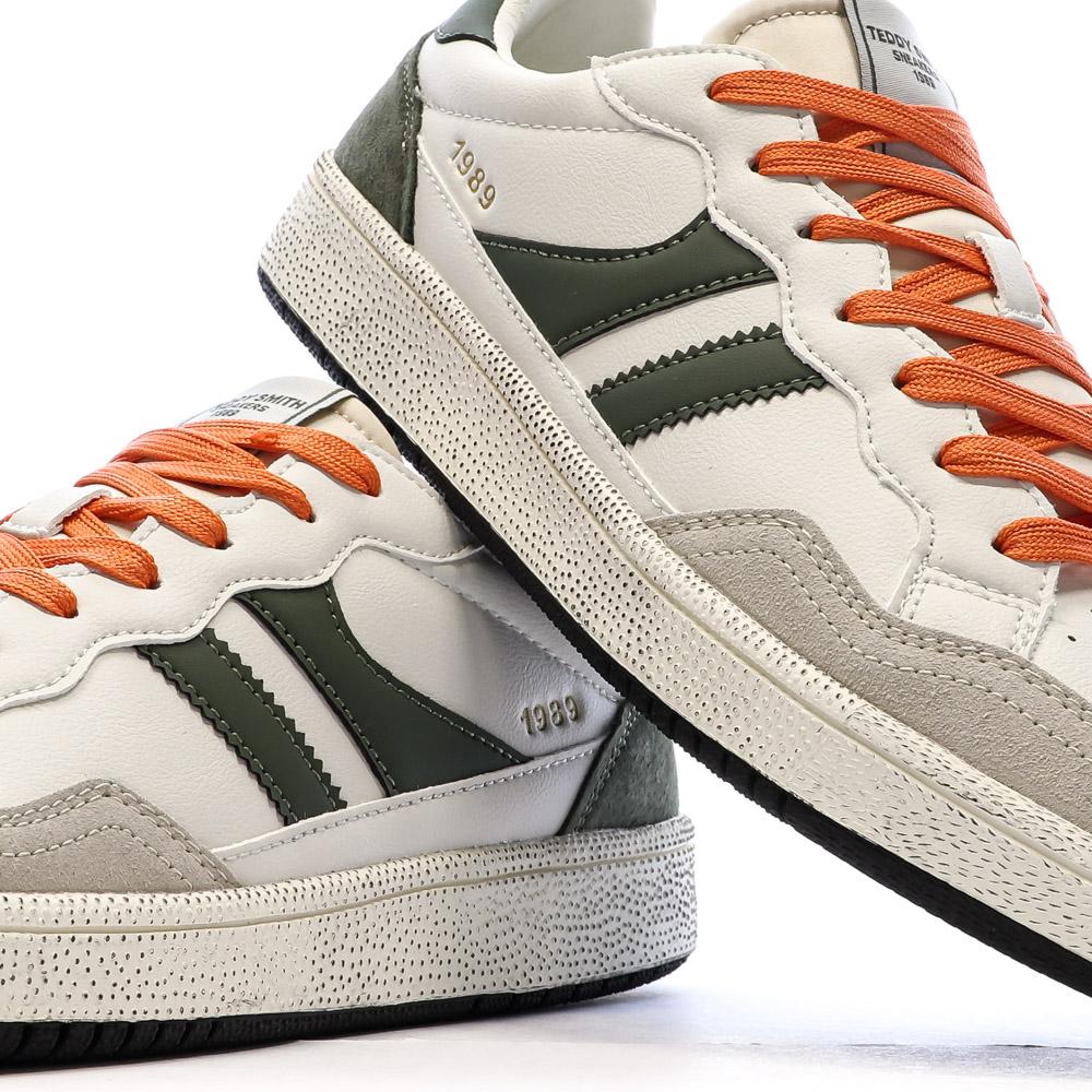 Baskets Blanc/Kaki Homme Teddy Smith Zapato vue 7