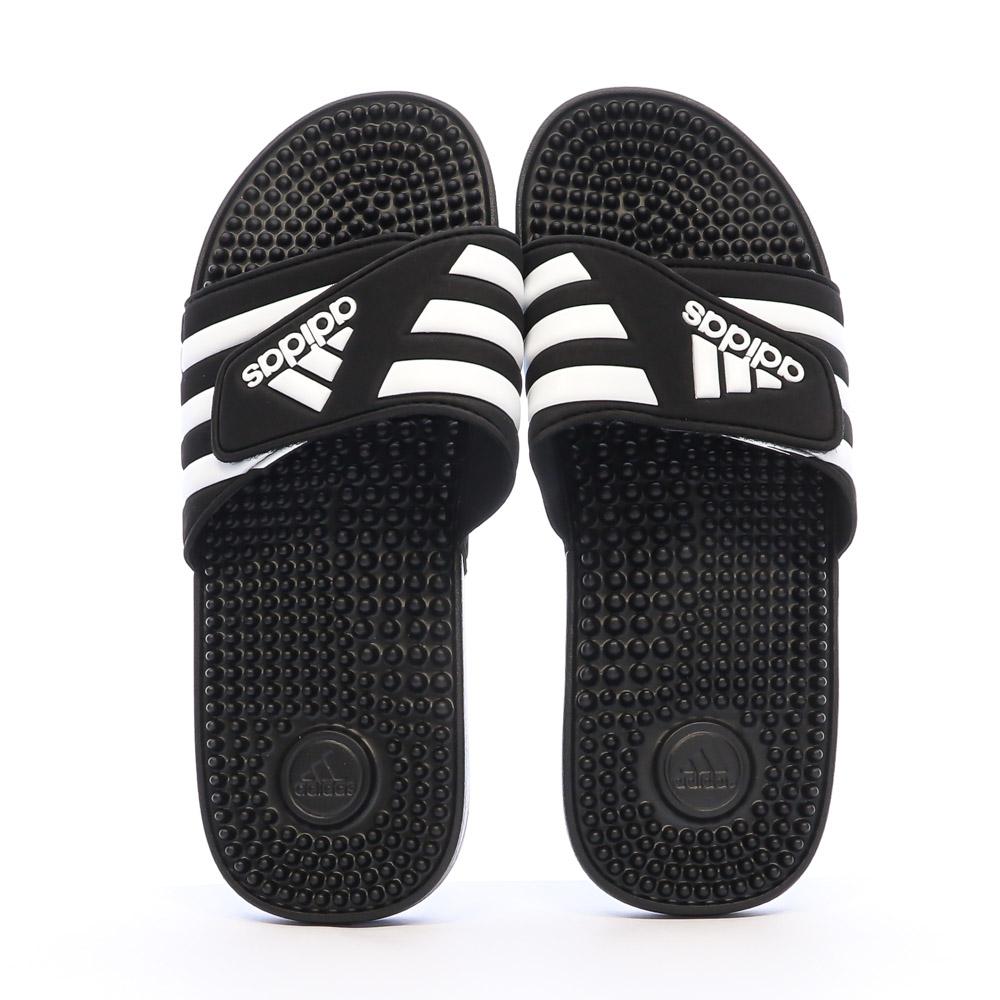 Claquettes Noires/Blanches Homme Adidas Adissage F35580 pas cher