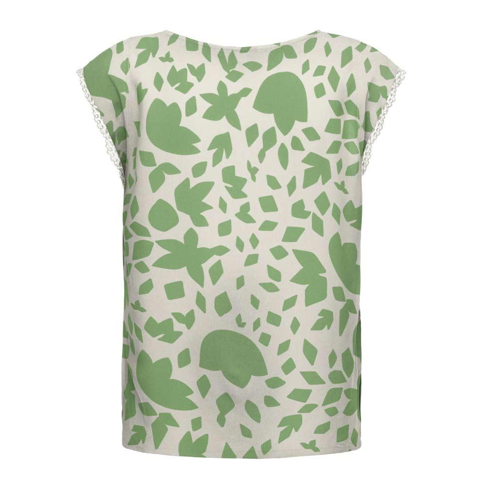 T-Shirt Beige/Vert Femme Only Selina vue 2