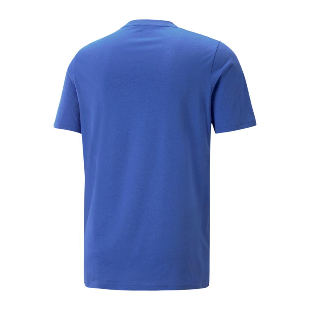 T-shirt Bleu Homme Puma Wording vue 2
