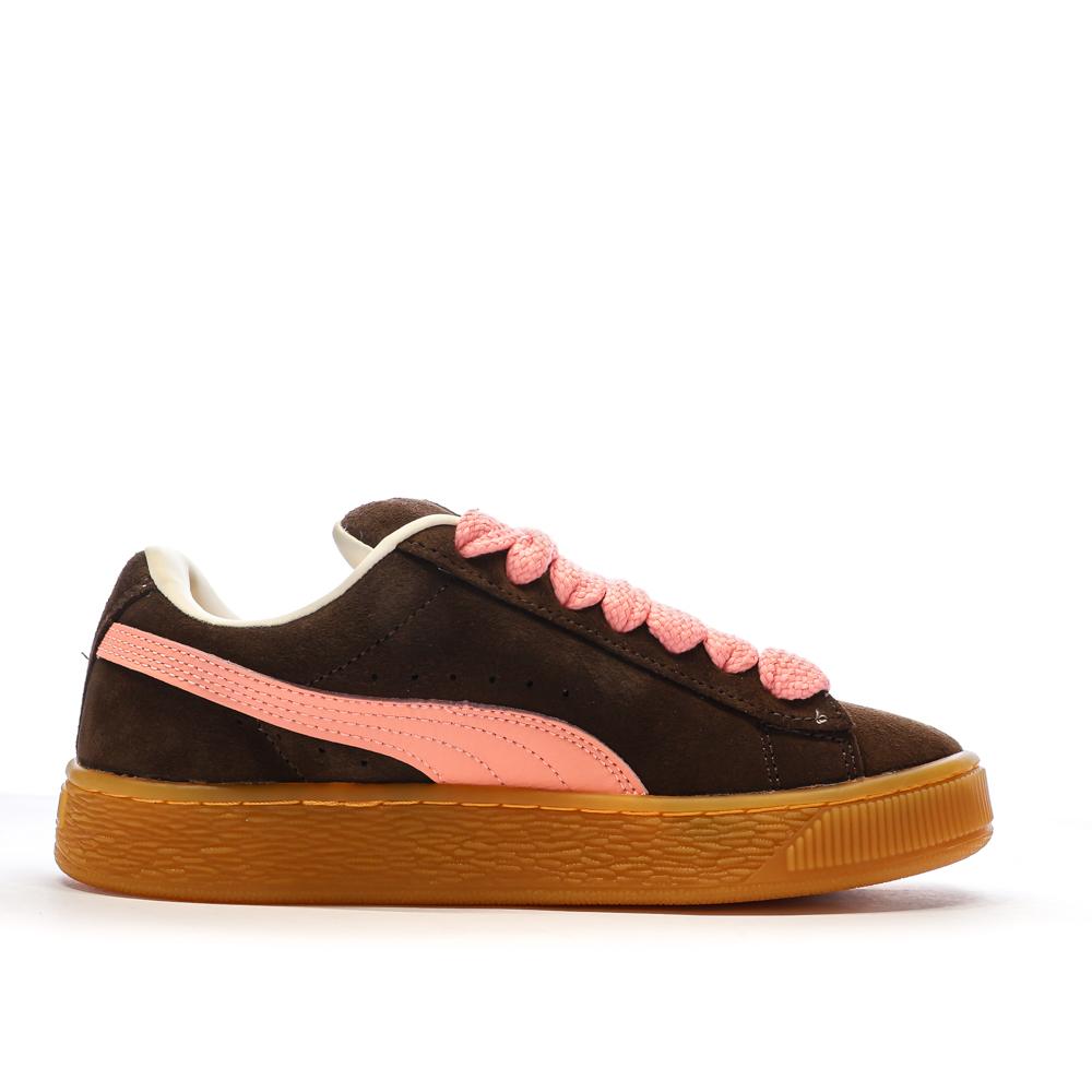 Baskets Marron/Rose Femme Puma Suede XL vue 2
