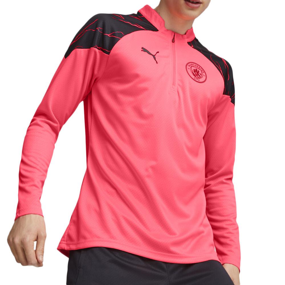 Manchester City Sweat Col Zippé Rose Homme Puma 2024 pas cher