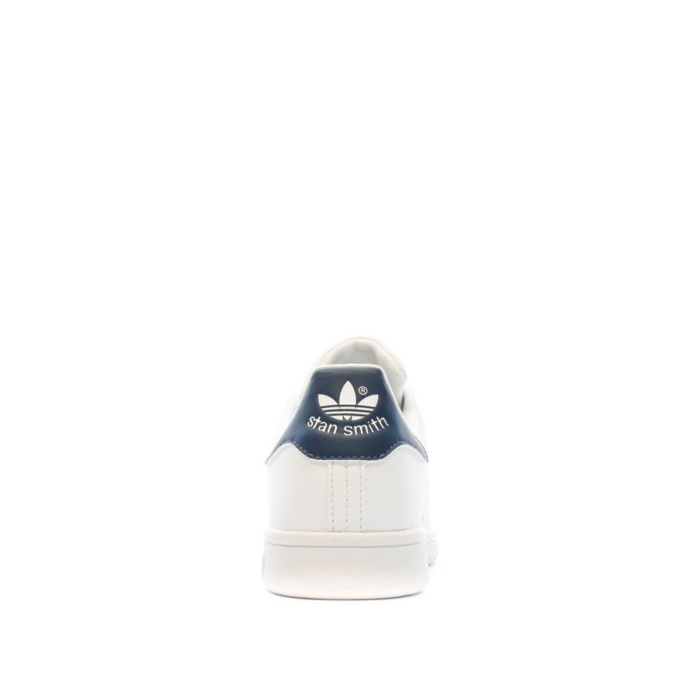 Baskets Blanches/Marine Femme Adidas Stan Smith vue 3