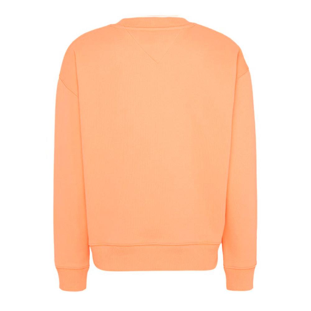 Sweat Orange Femme Tommy Jeans Badge vue 2