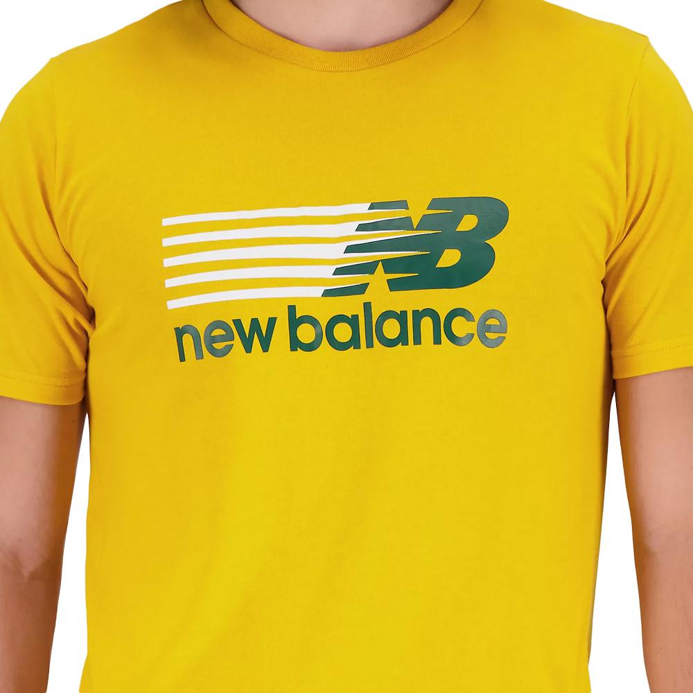 T-shirt Jaune Homme New Balance Core vue 3