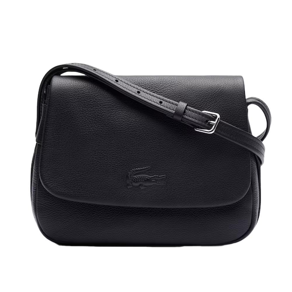Sac à bandoulière Noir Femme Lacoste Flap Crossover pas cher