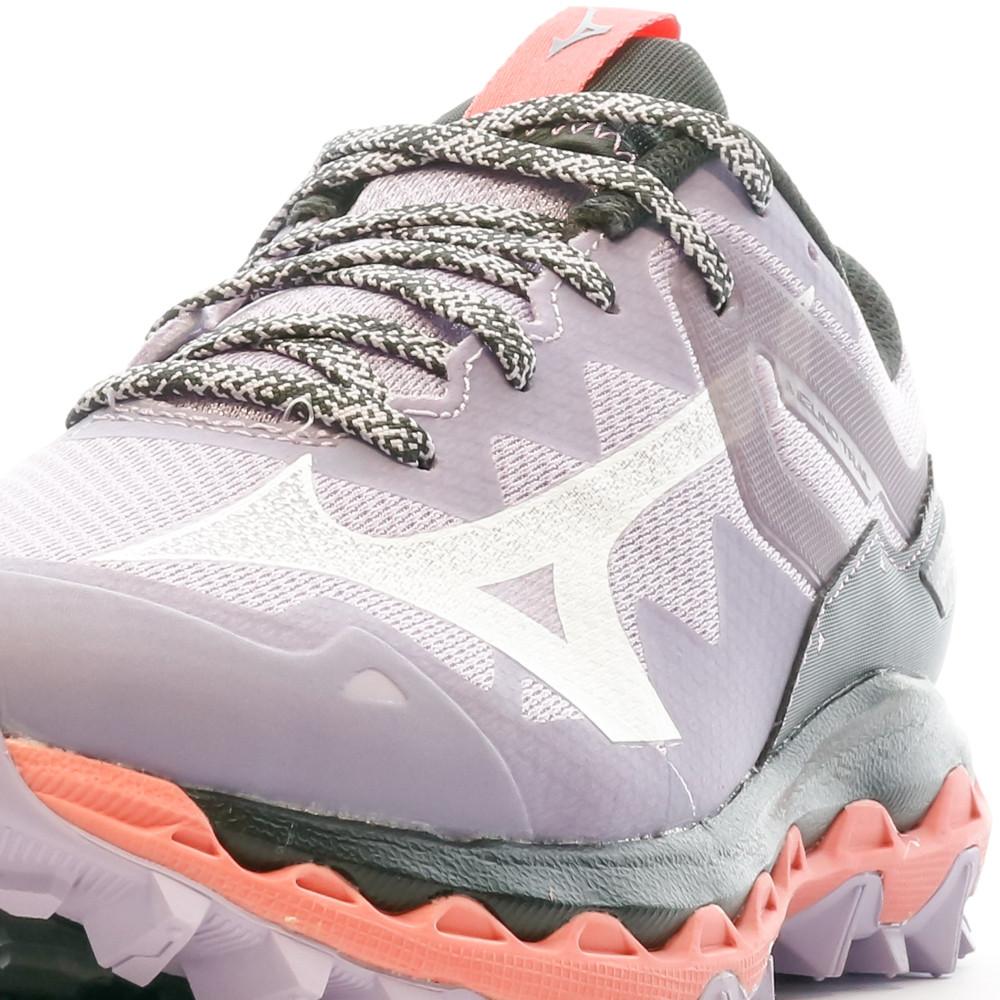 Chaussures de Trail Violette Femme Mizuno Wave Mujin vue 7