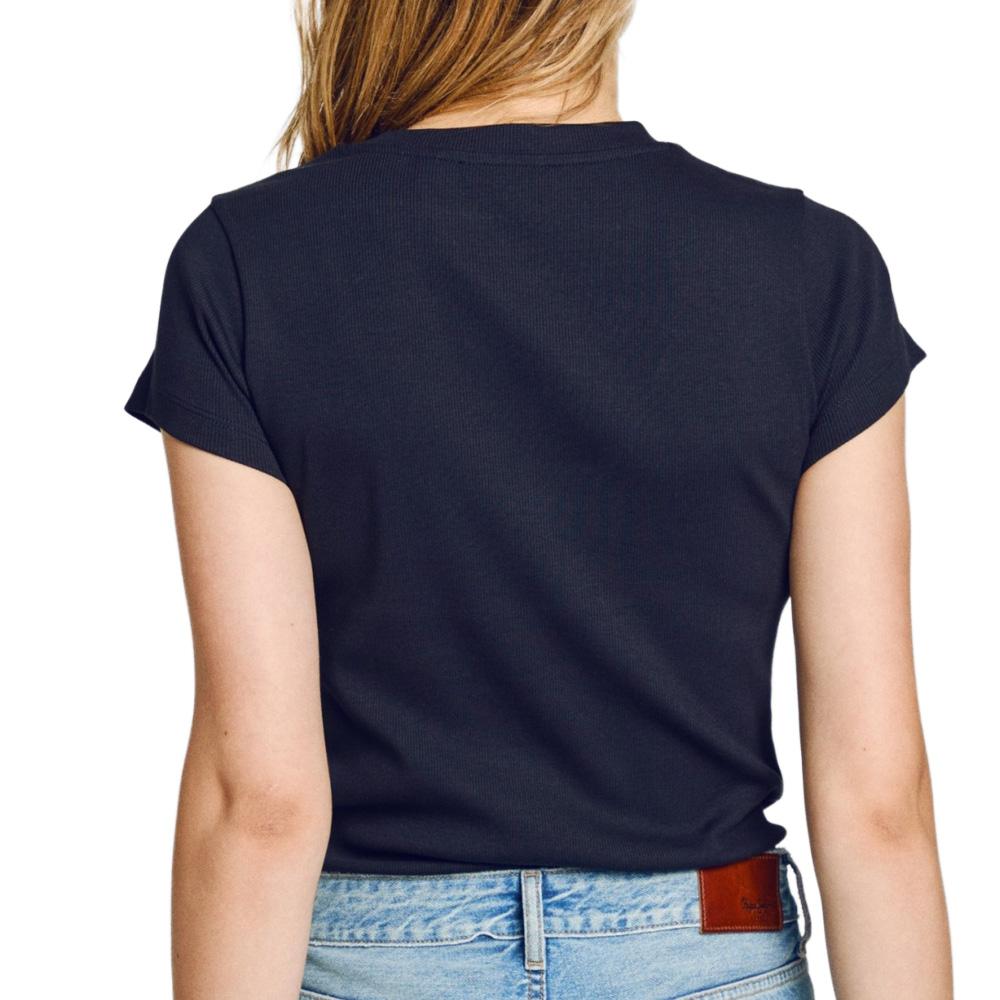 T-Shirt Marine Femme Pepe jeans PL506037 vue 2