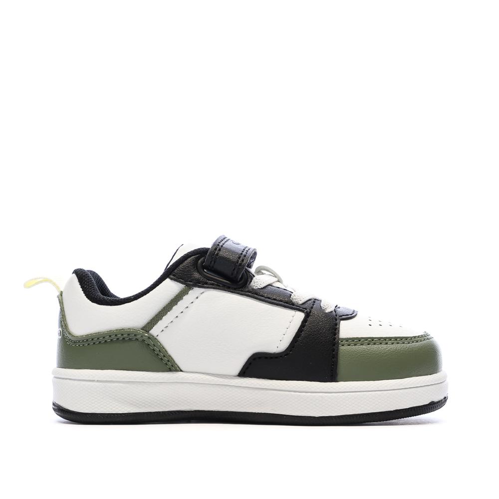 Baskets Blanc/Vert Garçon Kappa Logo Shay 1.0 vue 2