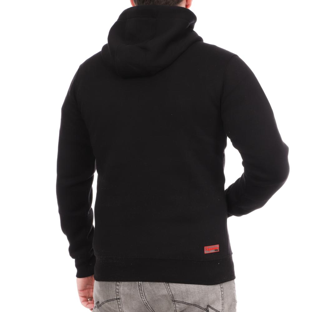 Sweat à Capuche Noir Homme Supreme Grip Lenny vue 2