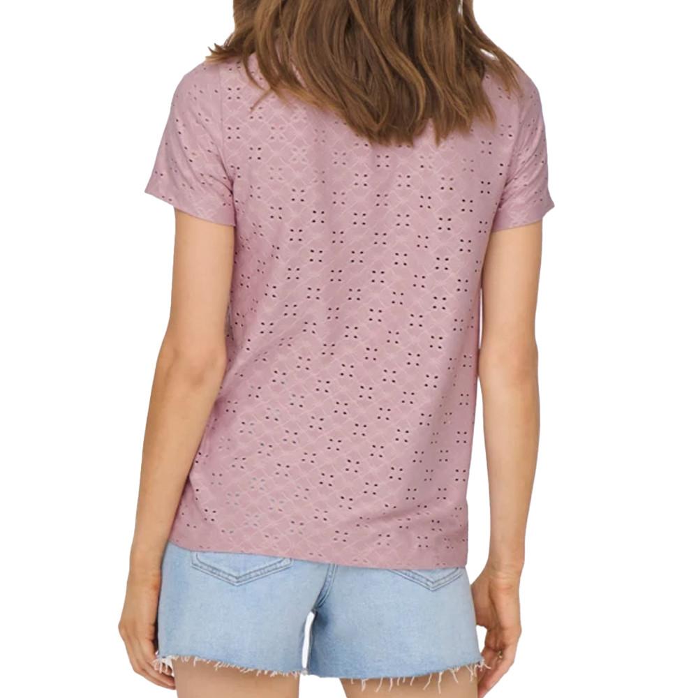 T-shirt Mauve Femme JDY Cathinka vue 2