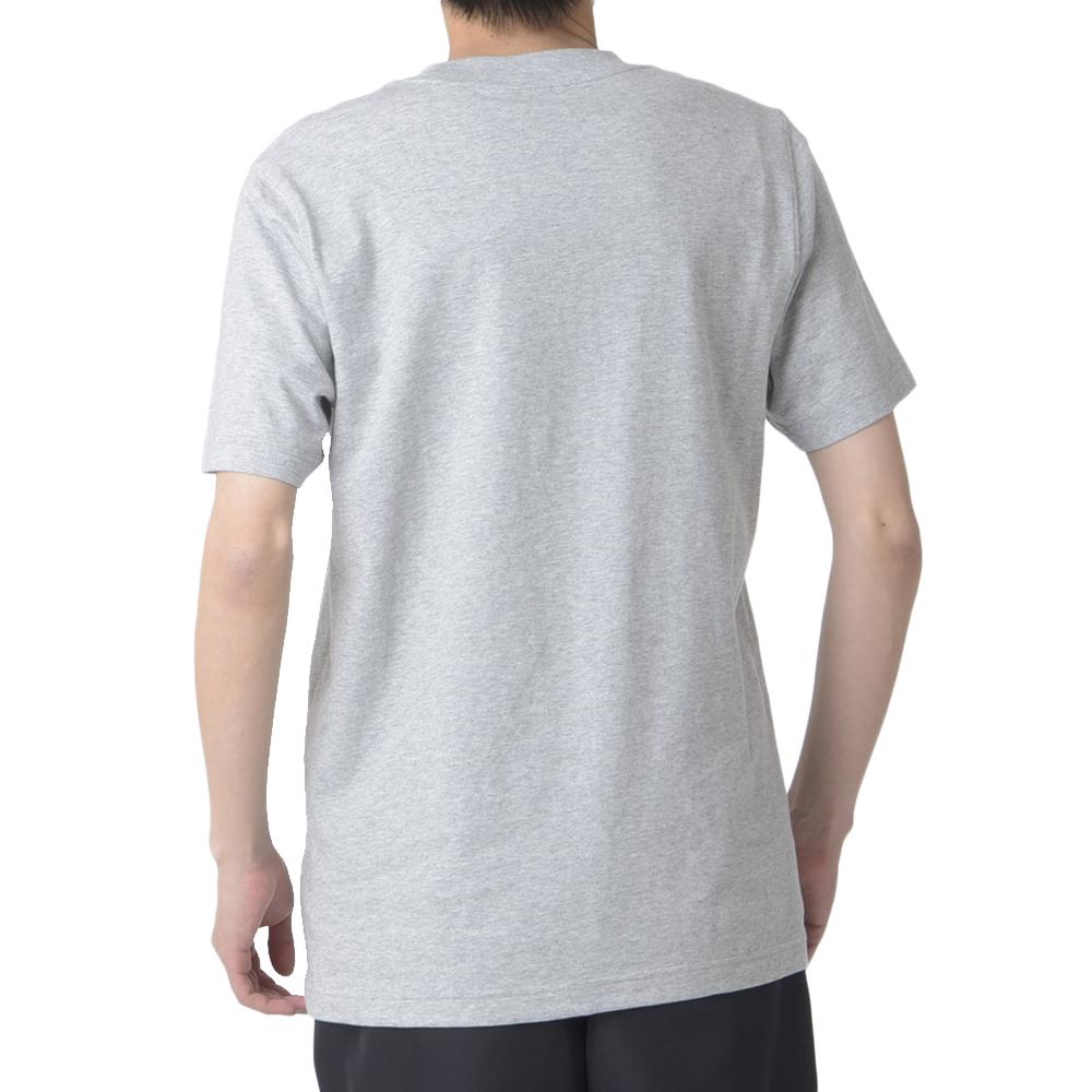 T-shirt Gris Homme New Balance Stacked Logo vue 2
