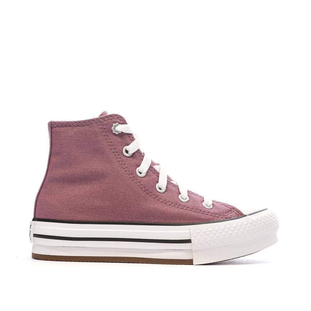 Baskets Prune Fille Converse All Star Eva Florals vue 2