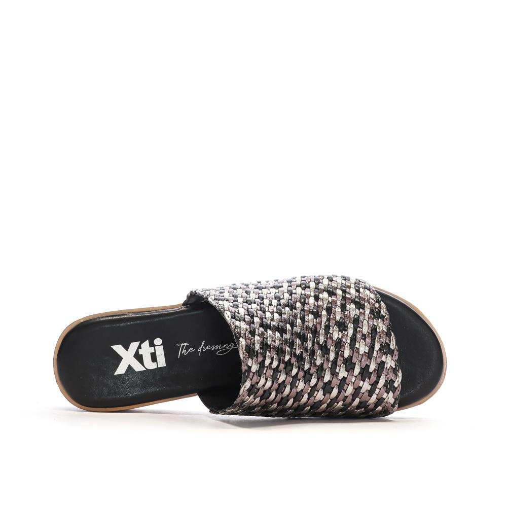 Claquettes Noir/Argent Femme XTI 143881 vue 4
