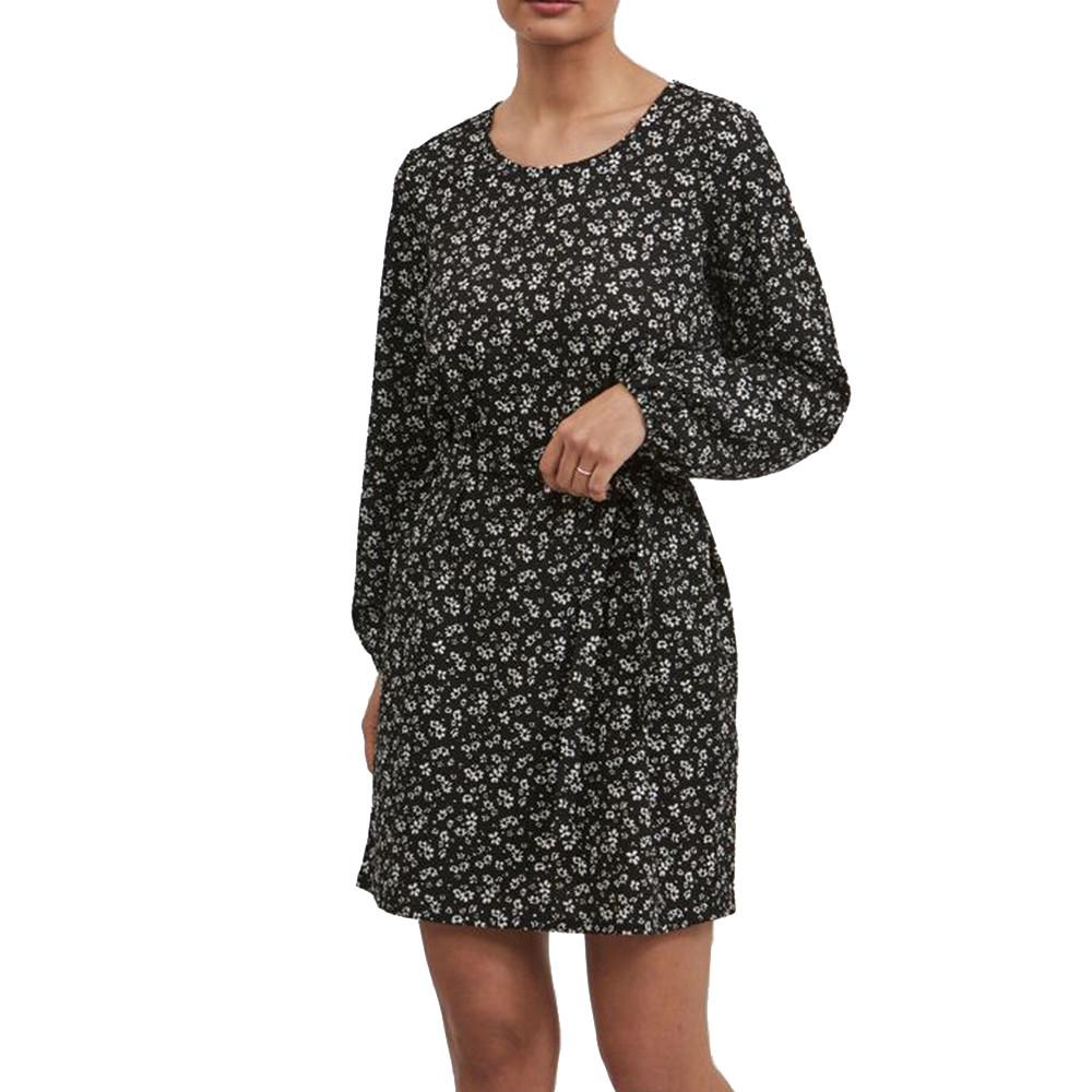 Robe Noir à fleurs Femme Vila Neya pas cher