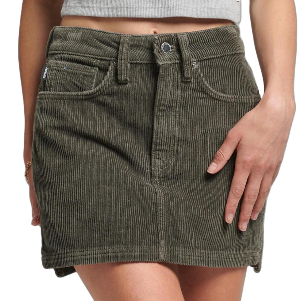 Jupe Kaki Femme Superdry Vintage pas cher