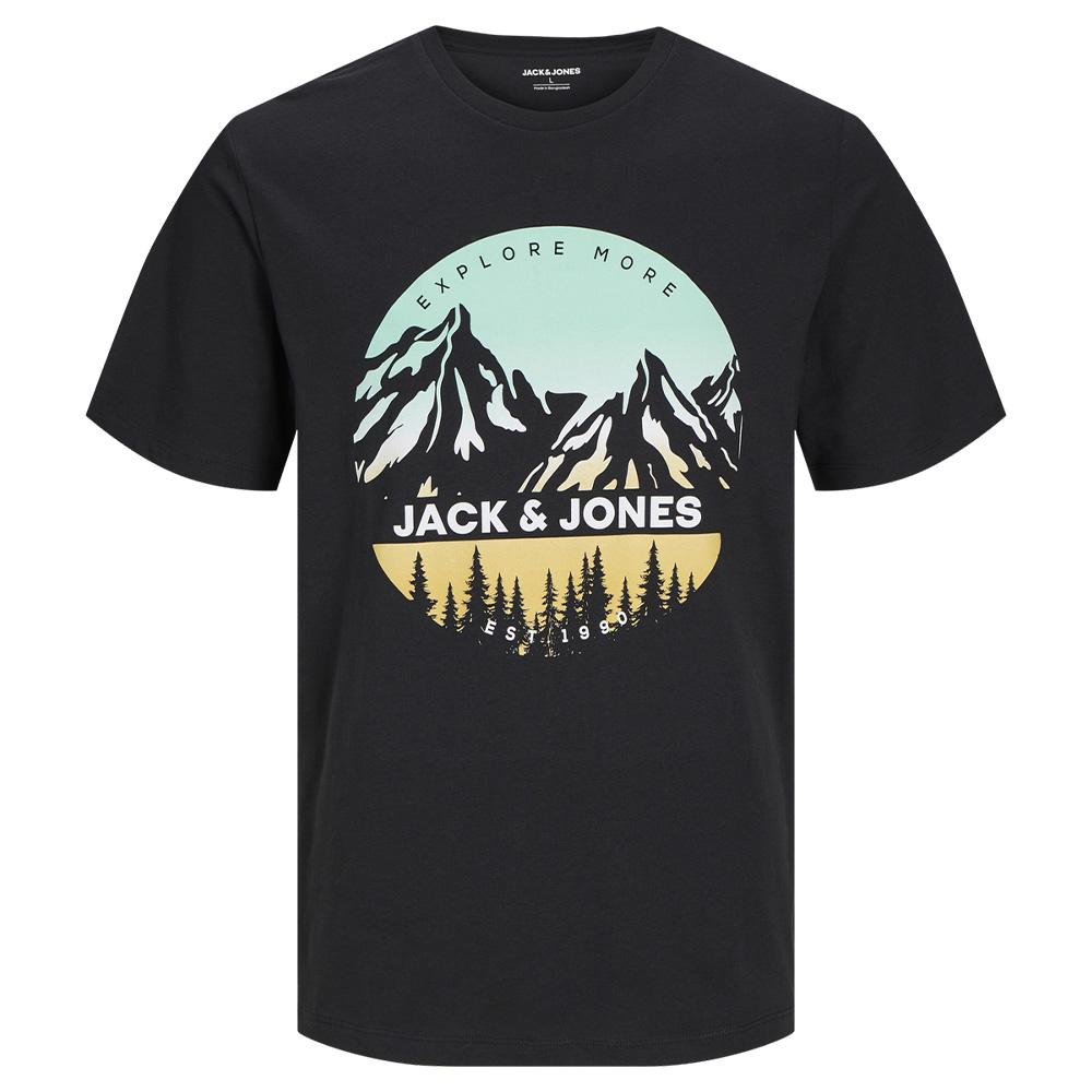 T-Shirt Noir Homme Jack & Jone Crew Neck pas cher