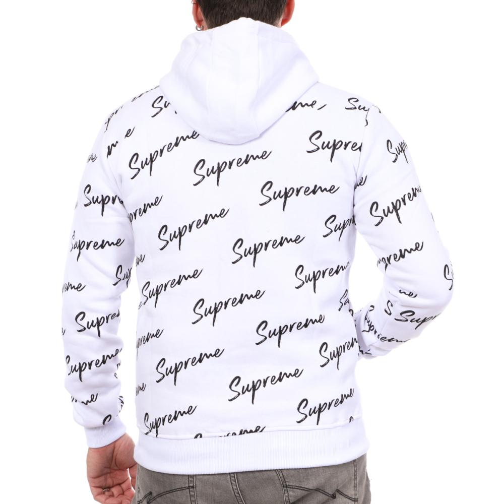 Sweat à Capuche Blanc Homme Supreme Grip Ally vue 2