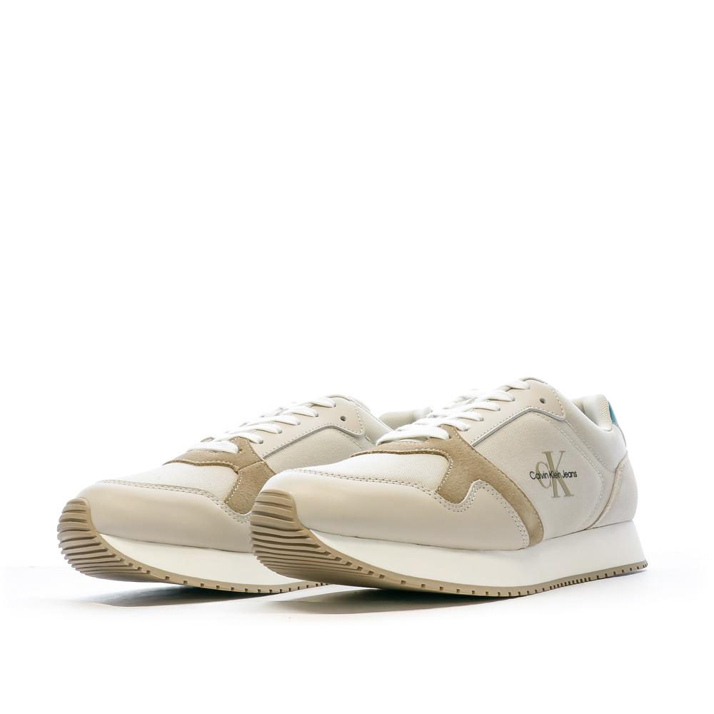 Baskets Beige Homme Calvin Klein Jeans Retro Runner vue 6