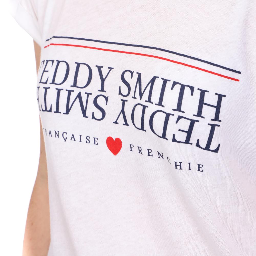 T-shirt Blanc Femme Teddy Smith Trobali vue 3