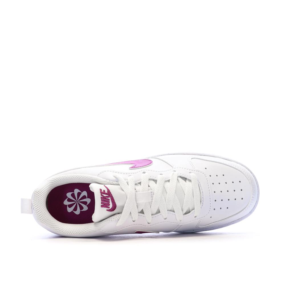 Baskets Blanche/Prune Femme Nike Court Borough Low Recraft vue 4